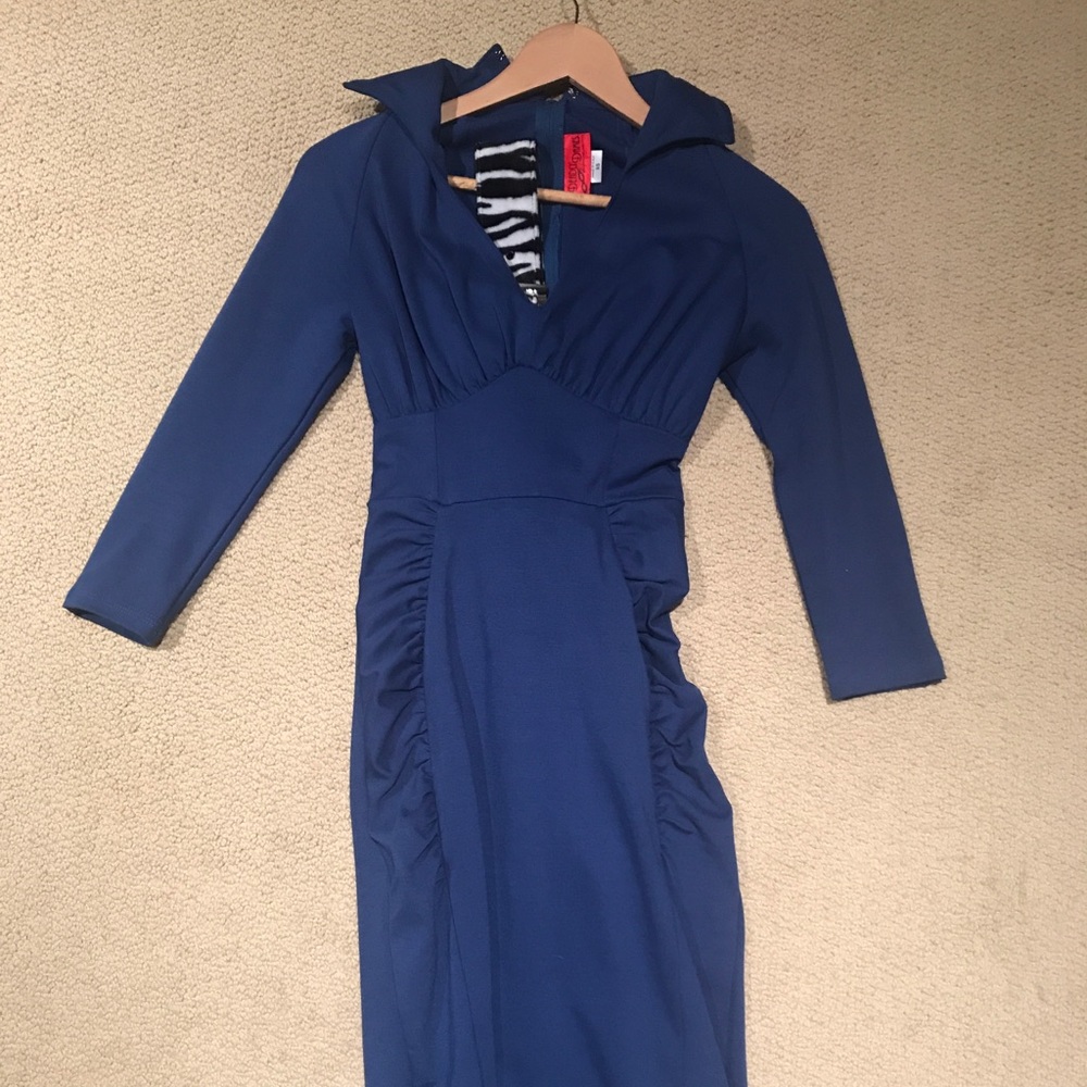 Blue wiggle dress